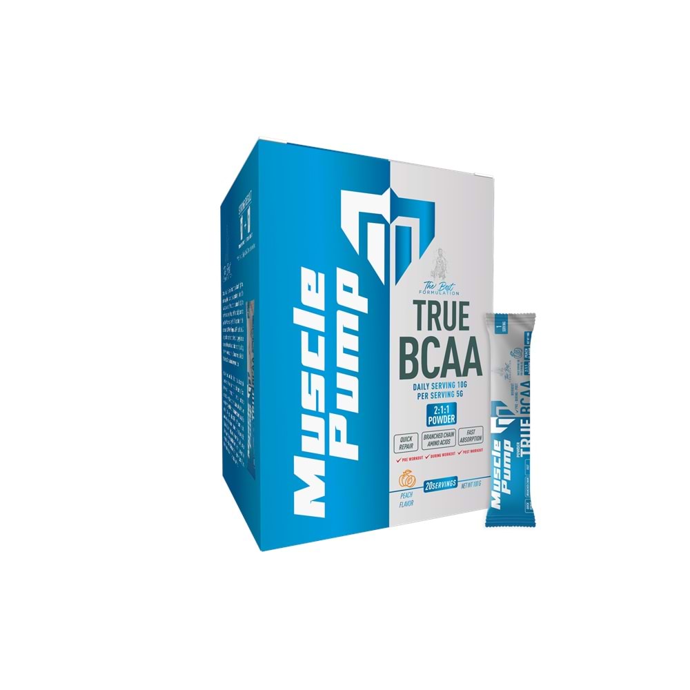 Muscle Pump 2:1:1 True Powder Bcaa Şeftali 20 Saşe