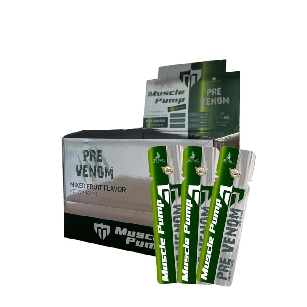 Muscle Pump Pre Venom Karışık Meyve 100 ml x 20 Shot