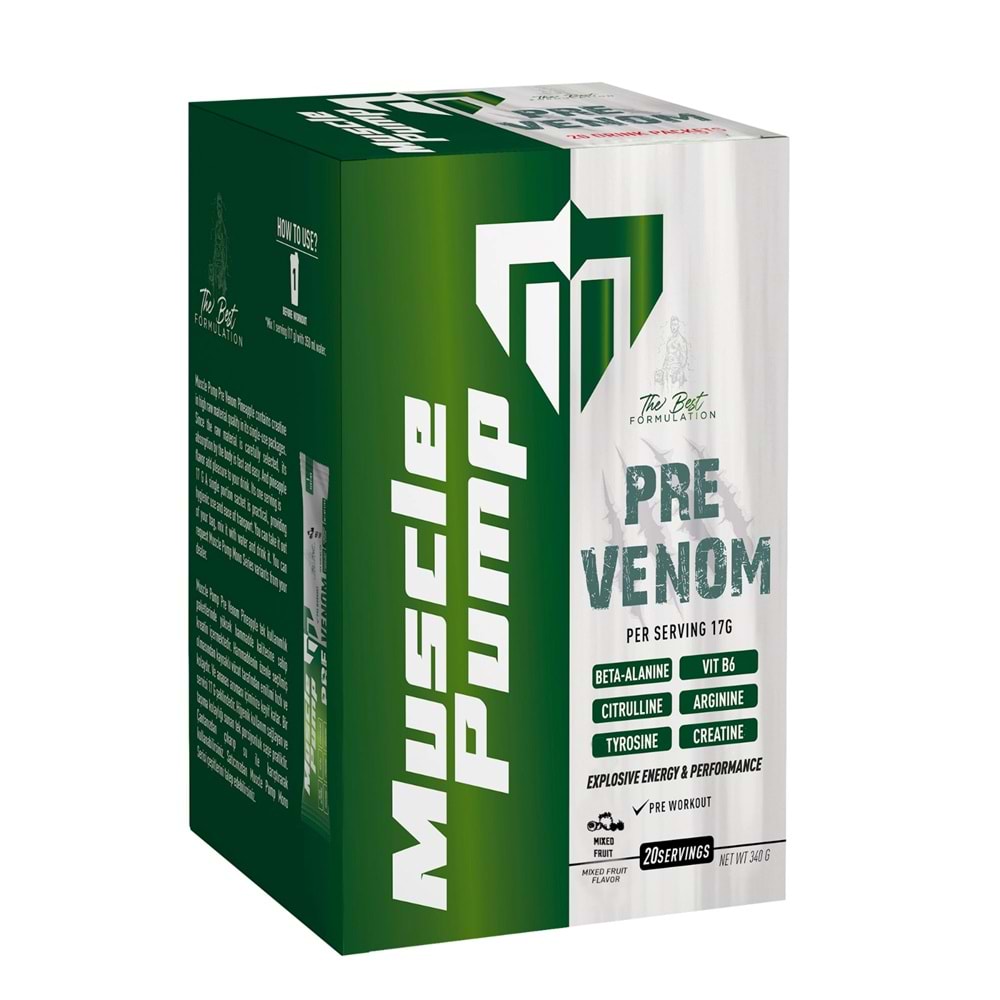 Muscle Pump Pre-Venom Powder Karışık Meyve 20 Saşe