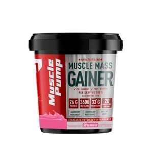 Muscle Pump Muscle Mass Gainer Çilek 5000 Gr